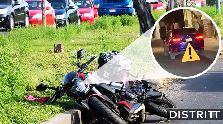 Motociclista muere tras ser arrastrado 1.5 kilómetros