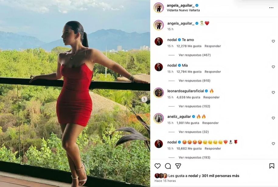 Nodal reacciona a fotos de Ángela Aguilar