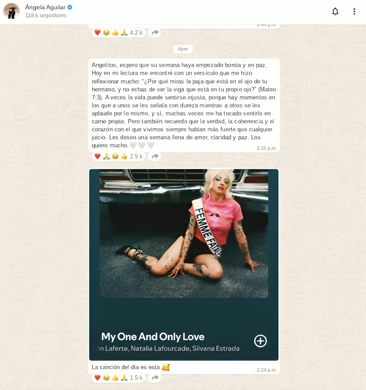 Ángela Aguilar se defiende con versículo de la biblia