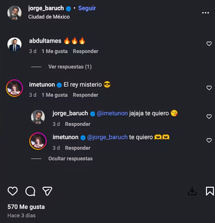 Imelda Tuñón coquetea con examigo de Julián Figueroa