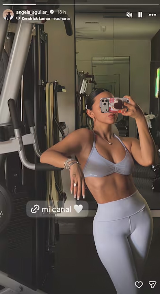 Ángela Aguilar manda mensaje desde el gym
