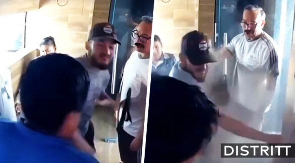Boxeador golpea guardia de seguridad por pedirle ID |VIDEO