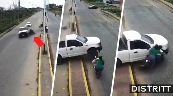 Camioneta embiste a motociclistas en Tabasco |VIDEO