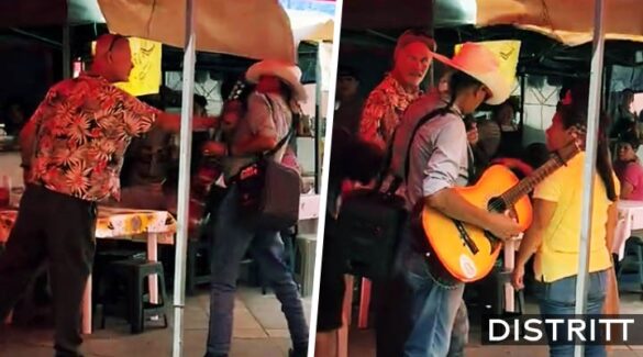 Mujer defiende a músico de extranjero que le pidió callarse