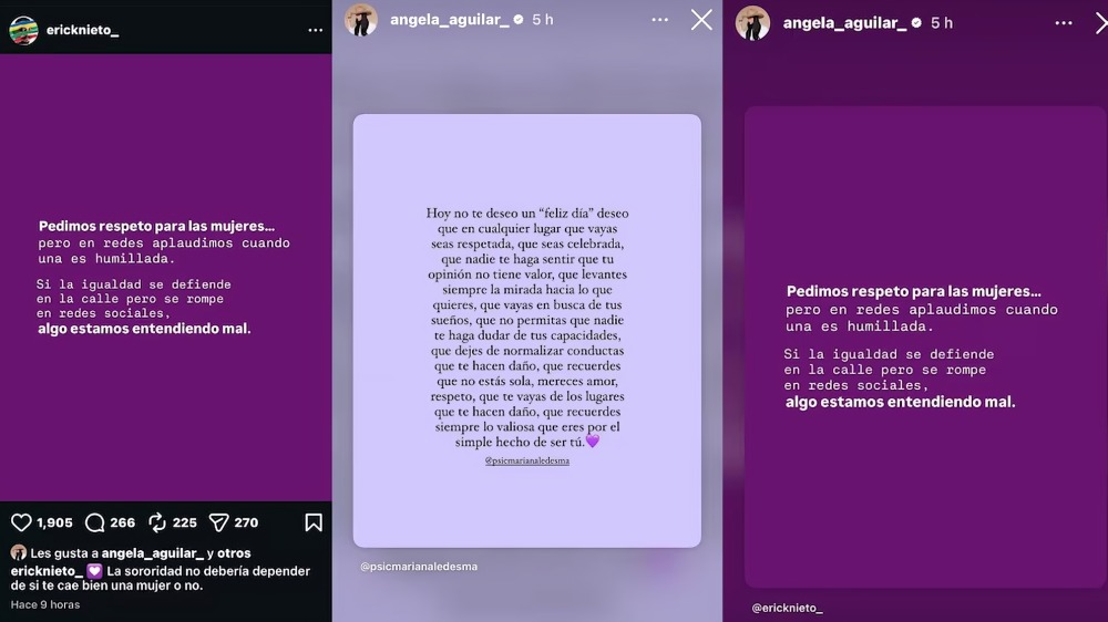 ¿Qué dijo Ángela Aguilar por el 8M?