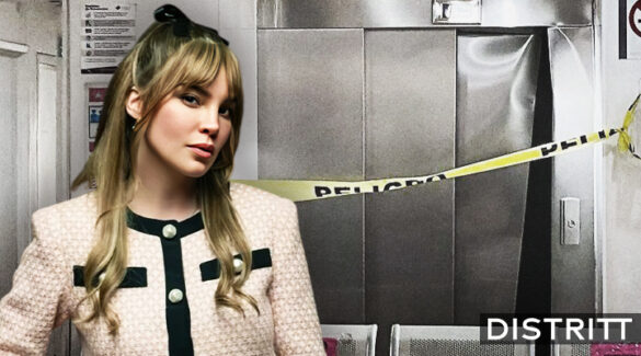 Belinda queda atorada en elevador; así fue el momento |VIDEO