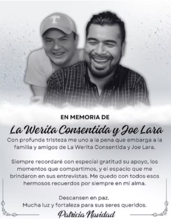 ¿De qué murieron La Werita Consentida y Joe Lara?