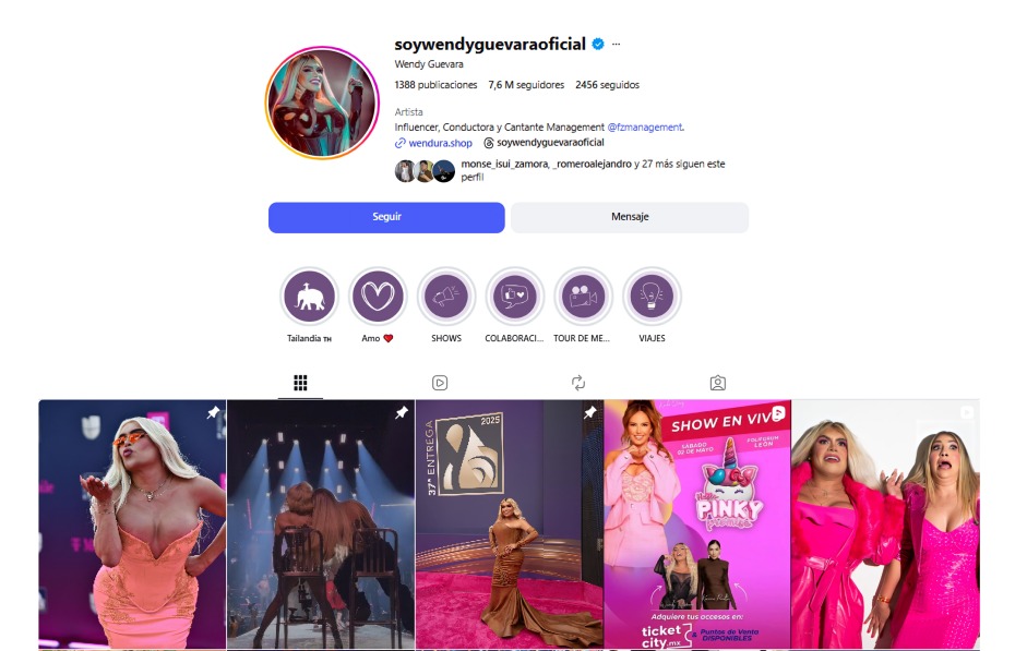 Wendy Guevara recupera cuenta de Instagram