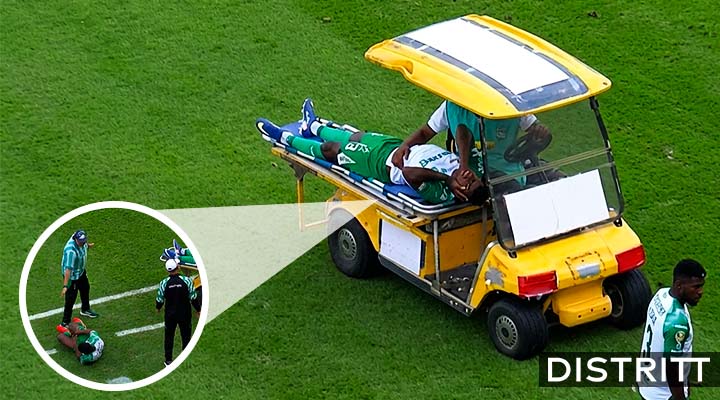 Carrito médico atropella a futbolista en plena cancha |VIDEO