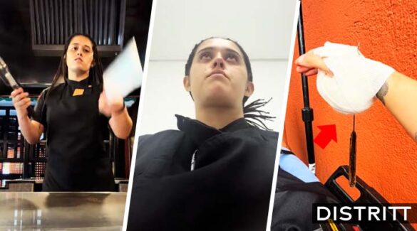 Chef se clava trinche en la mano durante práctica |VIDEO