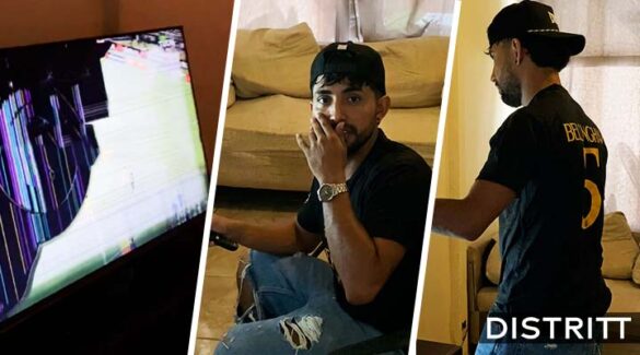 Joven destroza TV de su novio para que no vea partido |VIDEO