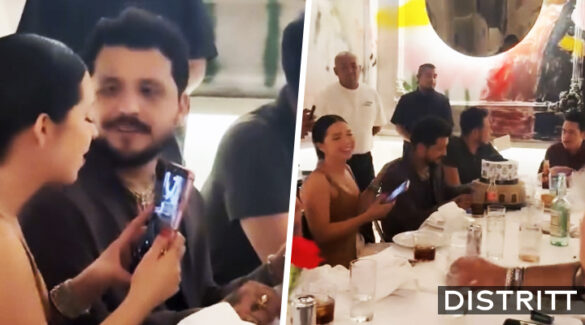 Acusan a Nodal de hacerle un desplante a Ángela durante celebración |VIDEO