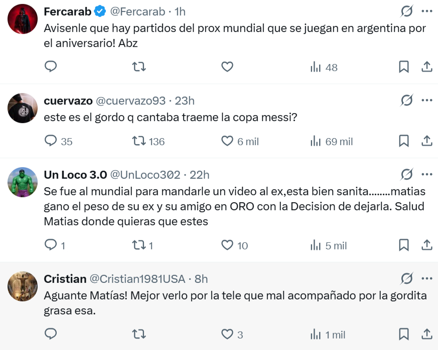 Redes reaccionan a mujer que presumió a su ex viaje a Mundial 