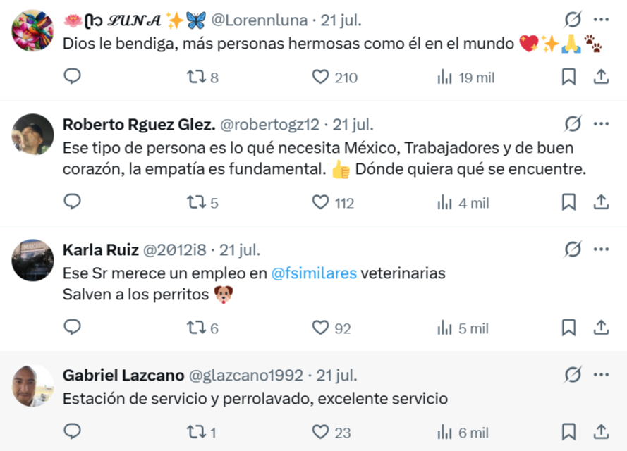 Caso del gasolinero que bañaba perros se viraliza
