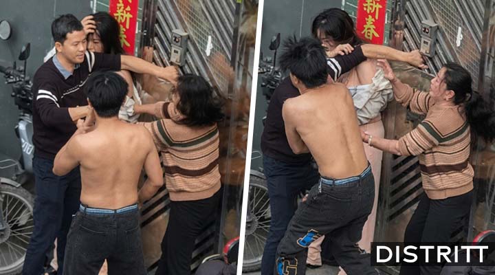 Mujer descubre a su esposo con amante y se arma pelea |VIDEO