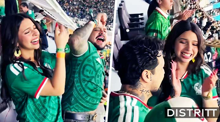 Tunden a Ángela Aguilar por asistir a partido de México
